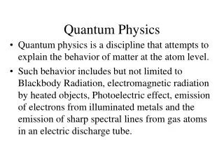 Quantum Physics