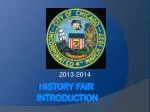HISTORY FAIR INTRODUCTION - slide 1