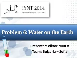 Problem 6: Water on the Earth