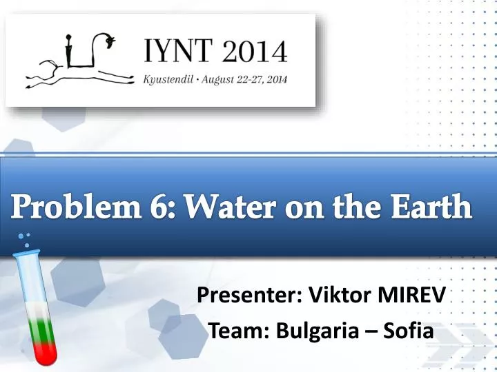 problem 6 water on the earth