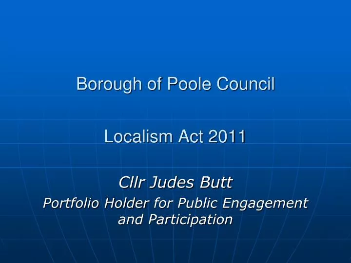 borough of poole council localism act 2011