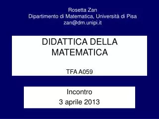 didattica della matematica tfa a059