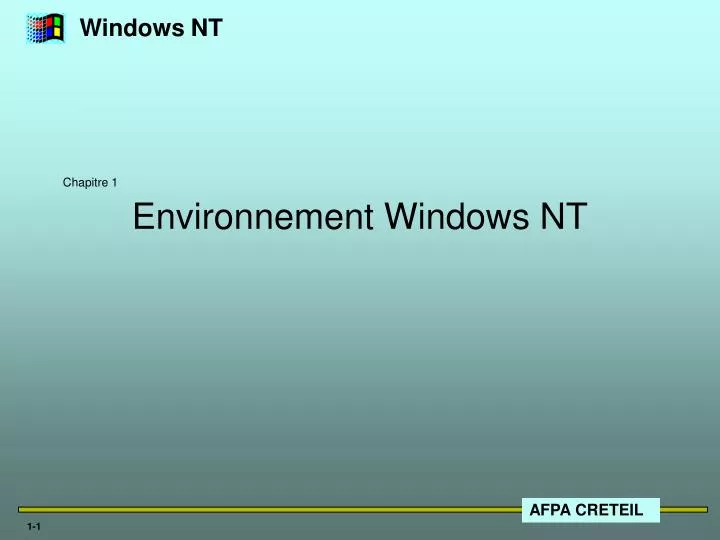 environnement windows nt