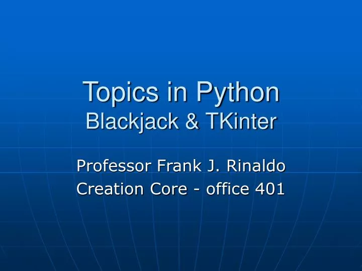 topics in python blackjack tkinter