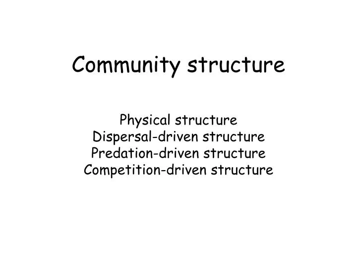 community structure