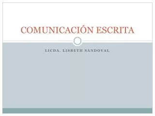 comunicaci n escrita