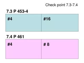 Check point 7.3-7.4