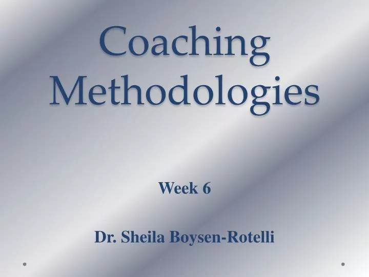 coaching methodologies