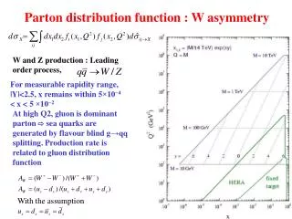 Parton distribution function : W asymmetry