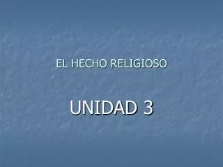 el hecho religioso