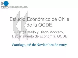 estudio econ mico de chile de la ocde