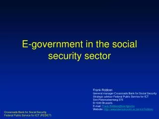 E-government in the social security sector