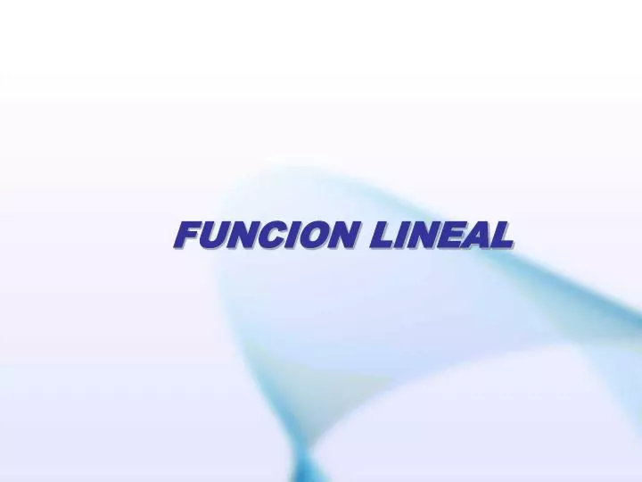 funcion lineal