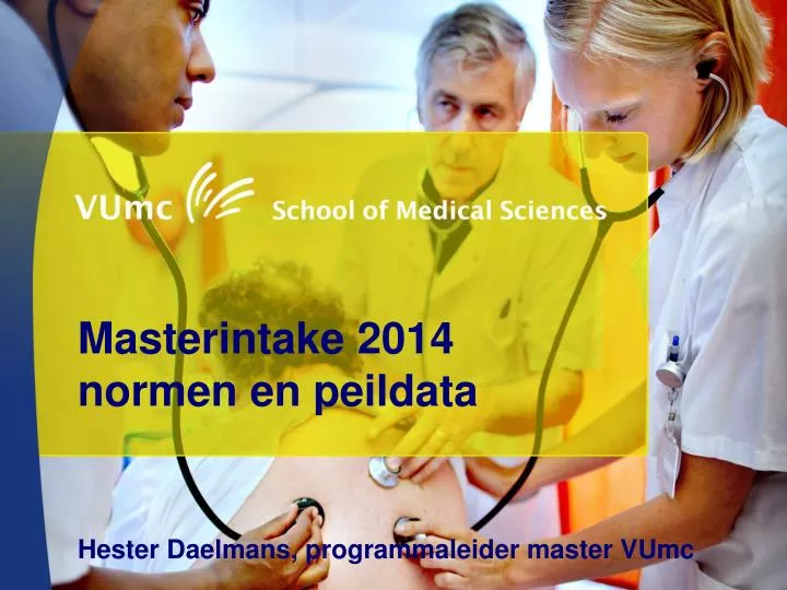 masterintake 2014 normen en peildata