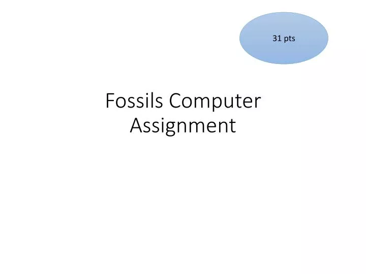 fossils computer assignment