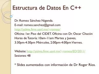 estructura de datos en c