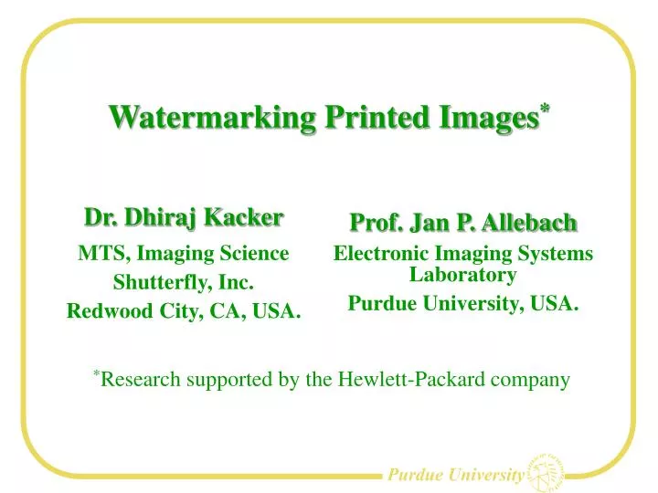 watermarking printed images