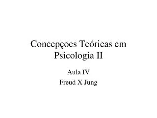 concep oes te ricas em psicologia ii