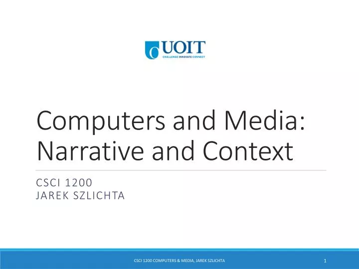 computers and media narrative and context