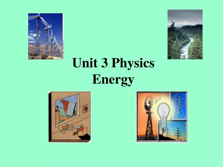 unit 3 physics energy