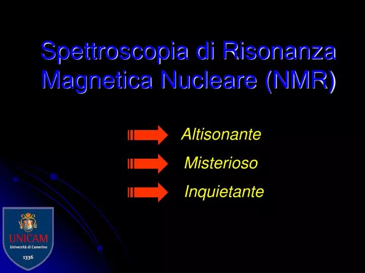 spettroscopia di risonanza magnetica nucleare nmr