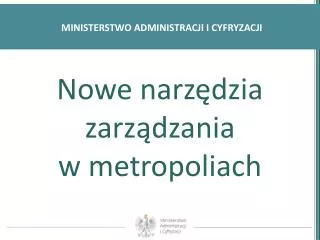 nowe narz dzia zarz dzania w metropoliach
