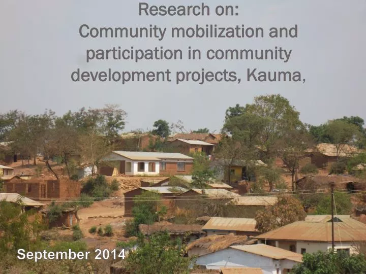 research on community mobilization and participation in community development projects kauma