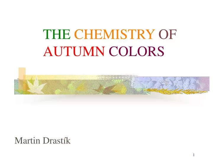 the chemistry of autumn colors