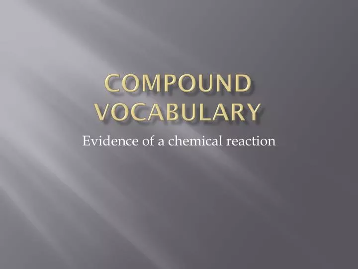 compound vocabulary
