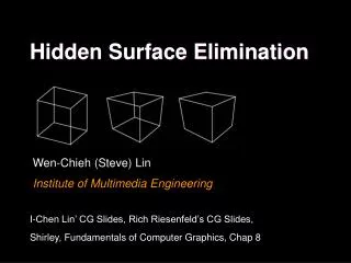 Hidden Surface Elimination