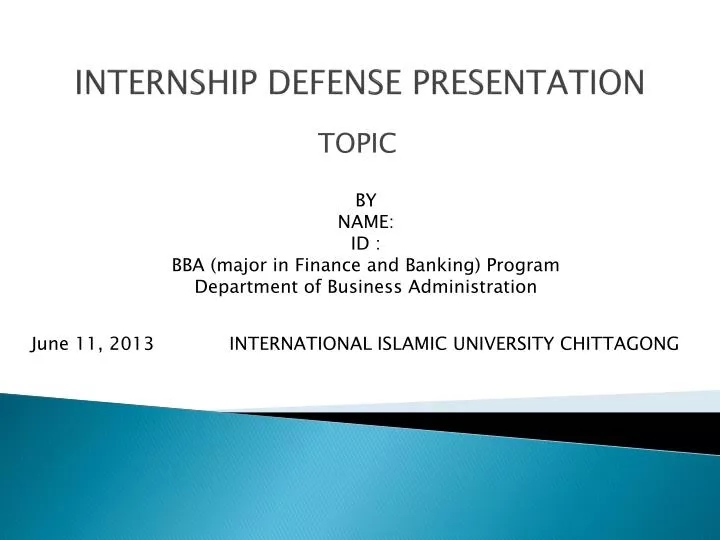 internship defense presentation