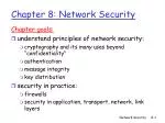 Chapter 8: Network Security - slide 1
