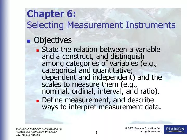 chapter 6 selecting measurement instruments