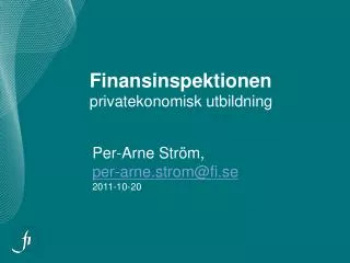 finansinspektionen privatekonomisk utbildning