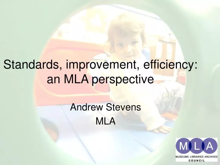 standards improvement efficiency an mla perspective