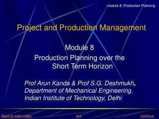 Project and Production Management