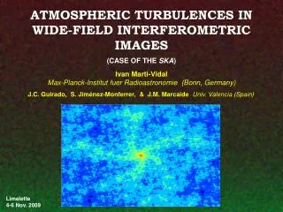 ATMOSPHERIC TURBULENCES IN WIDE-FIELD INTERFEROMETRIC IMAGES