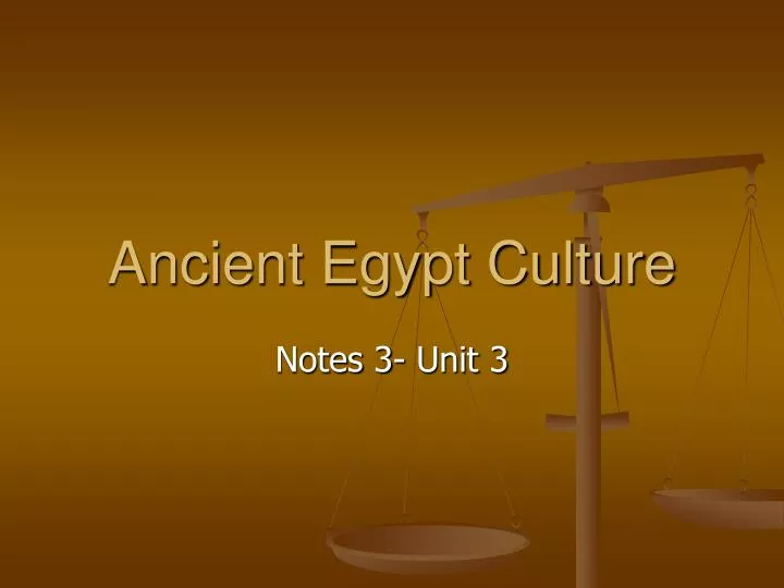 ancient egypt culture