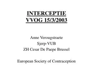 interceptie vvog 15 3 2003