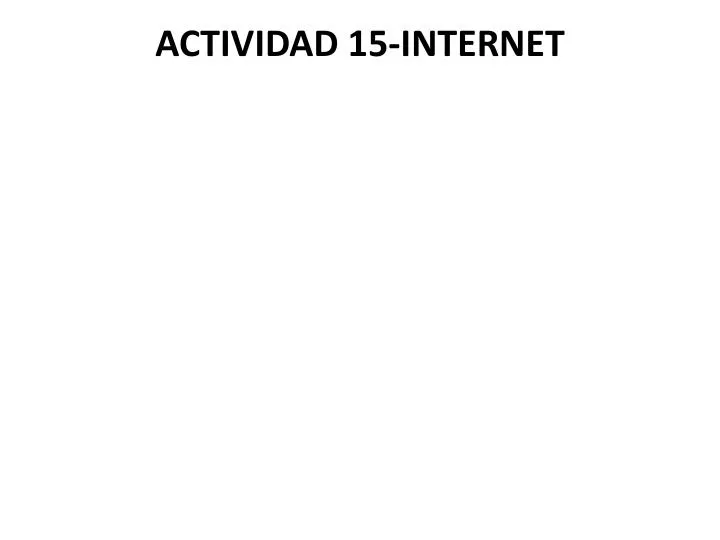 actividad 15 internet