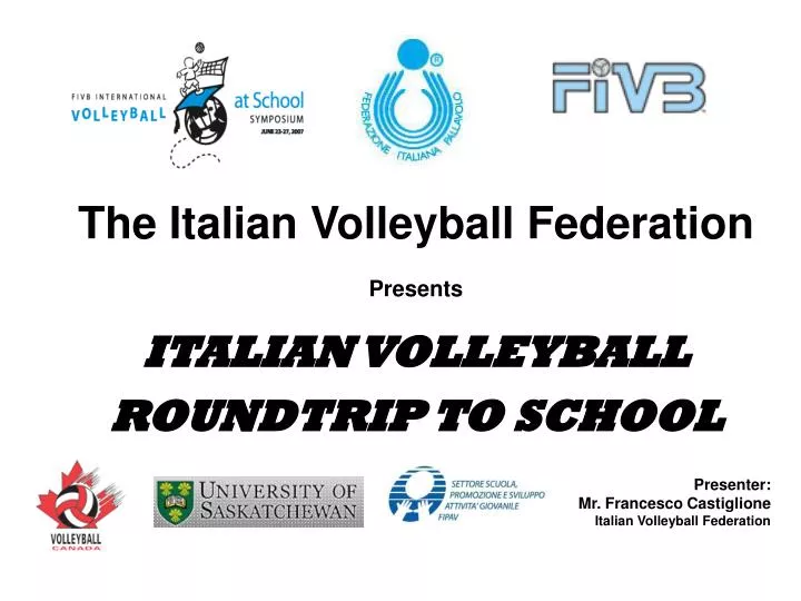 the italian volleyball federation presents
