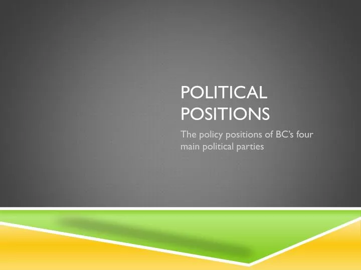 political positions
