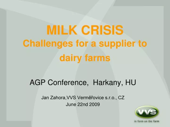 milk crisis challenges for a supplier to dairy farms