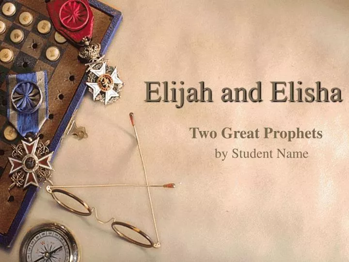 elijah and elisha