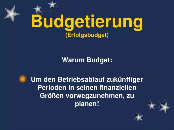 budgetierung erfolgsbudget