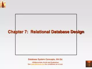 chapter 7 relational database design