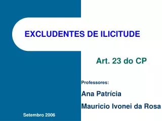 excludentes de ilicitude