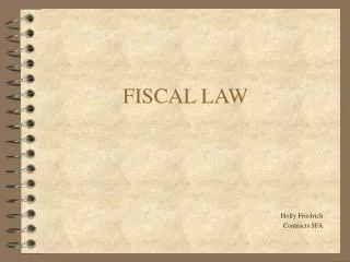 FISCAL LAW
