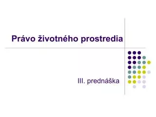 pr vo ivotn ho prostredia