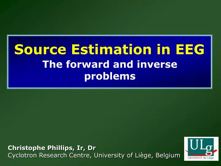source estimation in eeg